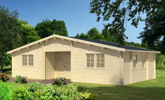 Plumtree 2.8 in (70 mm) Log Home Kit - 637 sq. ft. (59.2 m2)