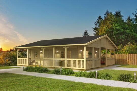 Redwing 2.8 in (70 mm) Log Home Kit - 918 sq. ft. (85.3 m2)