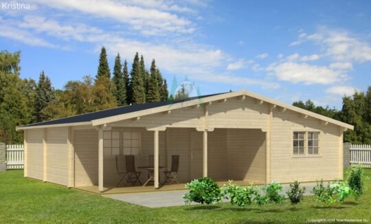 Rivermist 2.8 in (70 mm) Log Home Kit - 922 sq. ft. (85.7 m2)