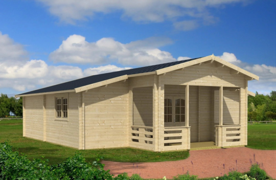 Rockcliff 2.8 in (70 mm) Log Home Kit - 924 sq. ft. (85.8 m2)