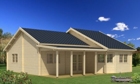 Roseberry 2.8 in (70 mm) Log Home Kit - 988 sq. ft. (91.8 m2)