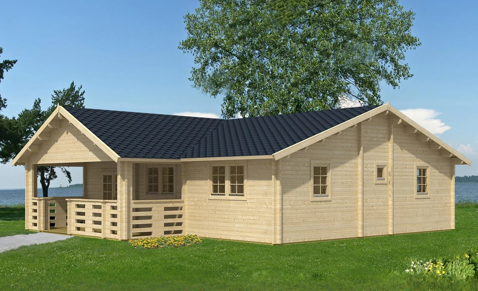 Rowanwood 2.8 in (70 mm) Log Home Kit - 1080 sq. ft. (100.3 m2)