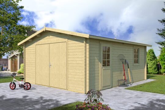 Sawmill Bay 1.6 in (40 mm) Log Garage Kit - 267 sq. ft. (24.8 m2)