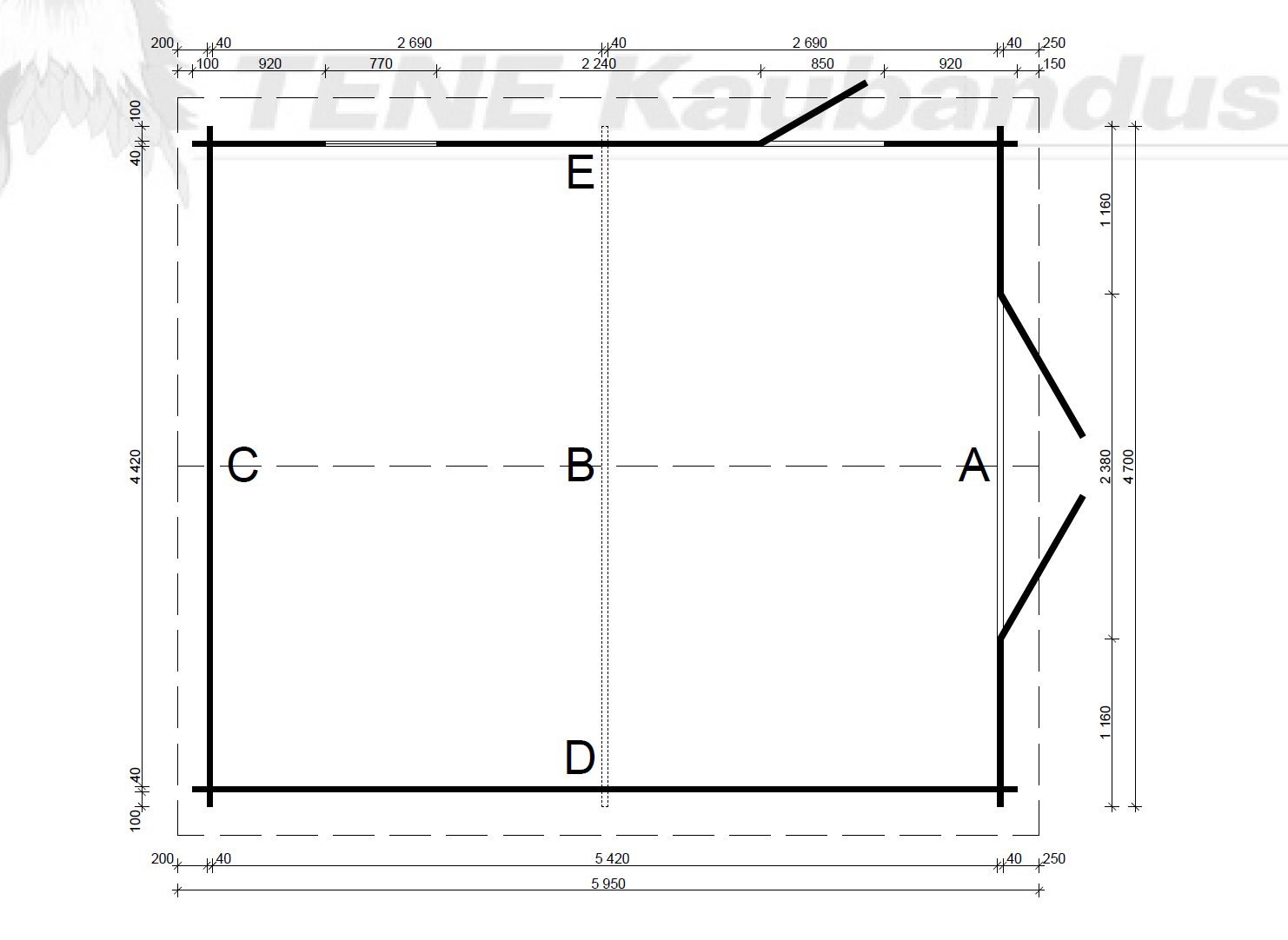 Sawmill Bay 1.6 in (40 mm) Log Garage Kit - 267 sq. ft. (24.8 m2) - Image 3