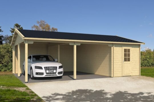 Sundance 2.8 in (70 mm) Log Garage Kit - 505 sq. ft. (46.9 m2)