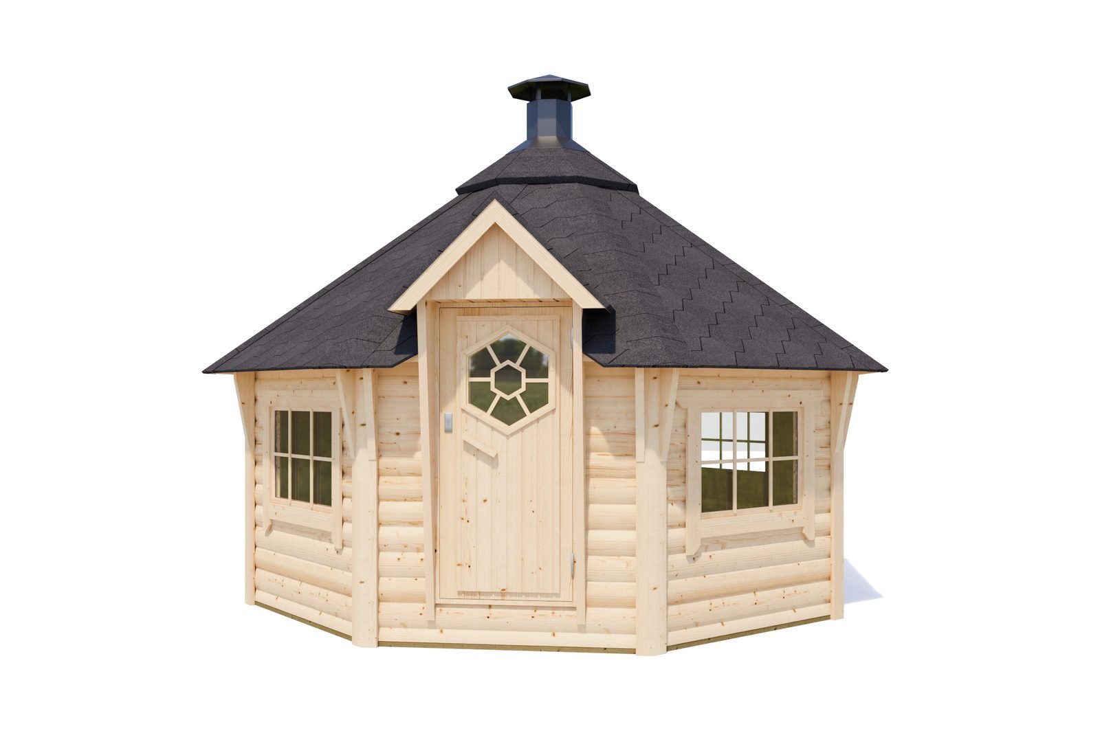 Wildflower 1.7 in (44 mm) BBQ Grill Cabin Kit - 129 sq. ft. (12.0 m2)