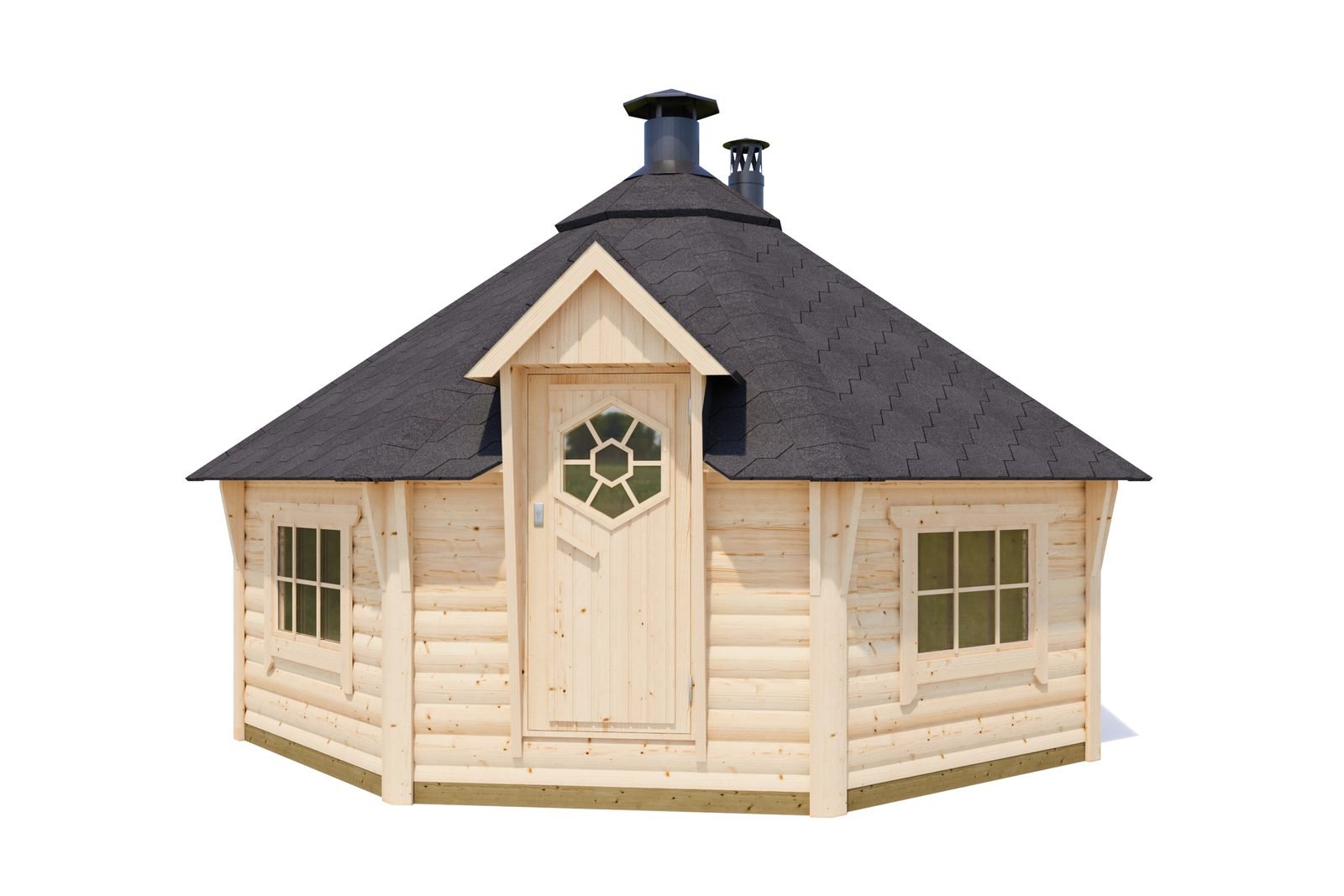 Winterberry 1.7 in (44 mm) Sauna Cabin Kit - 183 sq. ft. (17.0 m2)