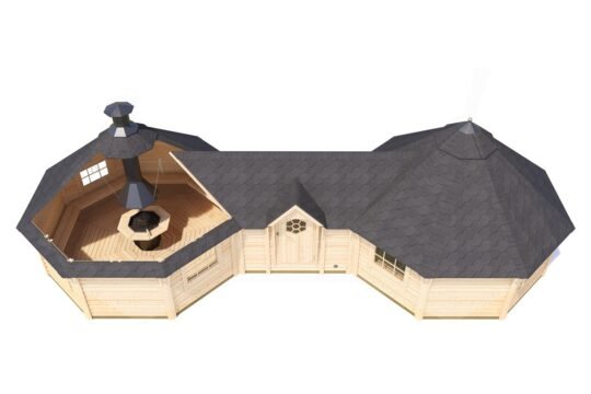 Kit d'abri pour barbecue Woodmere de 1,7 pouces (44 mm) – 409 pieds carrés (38,0 m²)