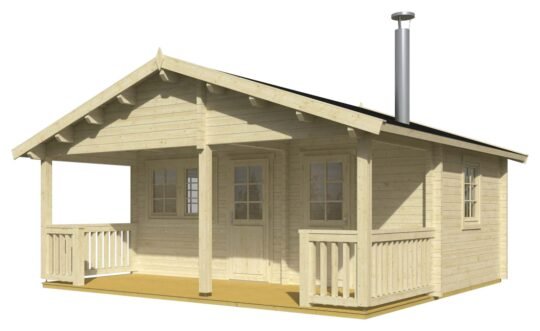Ashgrove 2.8 in (70 mm) Sauna Cabin Kit - 184 sq. ft. (17.1 m2)