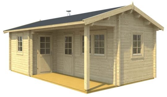 Frosthaven 2.8 in (70 mm) Sauna Cabin Kit - 277 sq. ft. (25.7 m2)