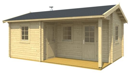 Kettle Creek 2.8 in (70 mm) Sauna Cabin Kit - 231 sq. ft. (21.5 m2)