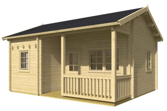 Lochwood 2.8 in (70 mm) Log Home Kit - 297 sq. ft. (27.6 m2)