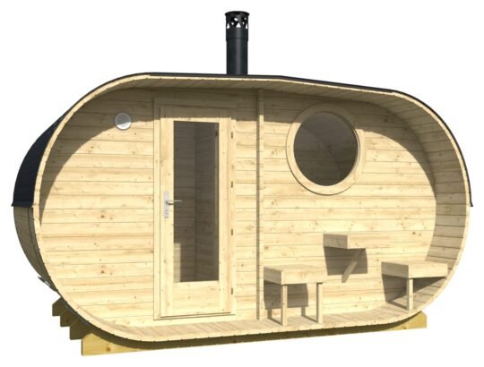 Oakbay 1.6 in (40 mm) Oval Sauna Kit - 13.1 x 7.7 ft (4.0 x 2.4 m)