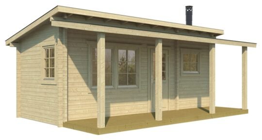 Riverstone 2.8 in (70 mm) Sauna Cabin Kit - 168 sq. ft. (15.6 m2)