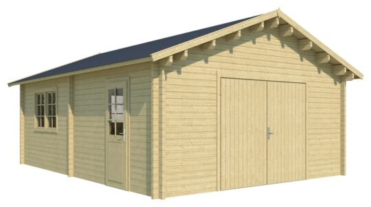 Springvale 2.8 in (70 mm) Log Garage Kit - 352 sq. ft. (32.7 m2)